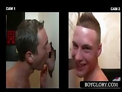 Gay oral satisfaction on gloryhole