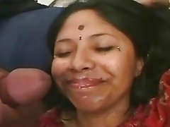 Indian teen gets sticky jizz all over her face