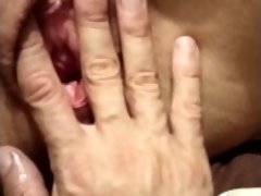 I caress my girl with my finger before fucking
