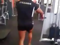 Bulgarian bodybuilder Keorgi Kiriakov training in gym