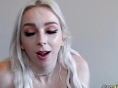 Skinny Blonde Wildly Fucks Her Hole