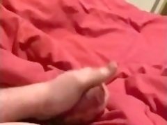 Stroking My hard horny cock with big cumshot at the end