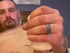 Sexy straight guy masturbating with a finger in his ass