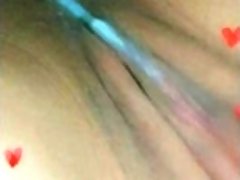 Creamy pussy and fingering myself