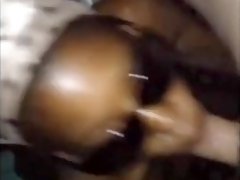 Black teen hooker sucks the cum out of the white dick