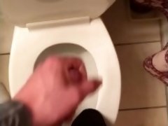 Quick cum in toilet