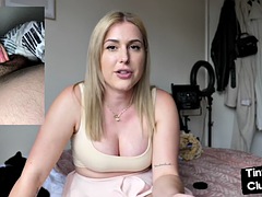 Seductive nympho MILF with big tits talks about tiny cocks