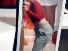 Sexy Tik Tok teen shakes ass while dancing