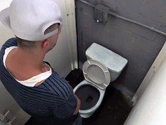 White teen megan regen devouring a giant dick in the bathroom