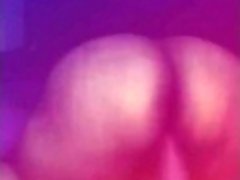 Girl mastrubating with purple dildo