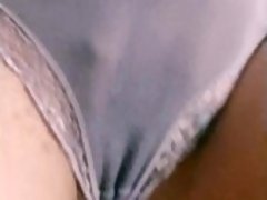 Kitten acidentally squirts in her panties while cumming before bed