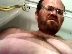 Masterbation in bathroom stroking my cock