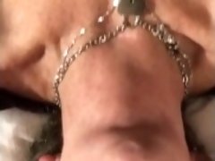 Submissive Wife GILF POV Tongue Out Deep Throat  Upside Down Face Fuck Bulge