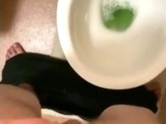 Piss play and wanking my cock